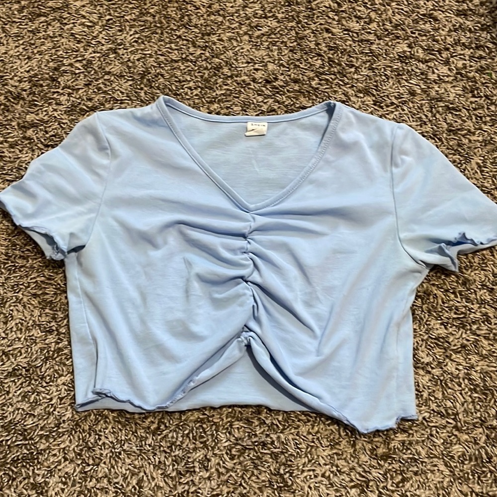 SHEIN ruffle crop top